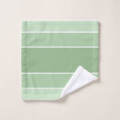 Mit Monogramm Grüntöne mit Weiß Badhandtuch Set (Waschlappen)