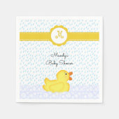 Mit Monogramm Gummi Ducky Babydusche Napkins Serviette (Vorderseite)