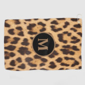 mit Monogramm gürteliger Wildleoparddruck Golfhandtuch (Horizontal)