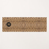 mit Monogramm gürteliger Wildleoparddruck Yogamatte (Vorderseite (Horizontal))
