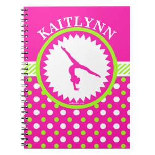 Mit Monogramm Gymnastik rosa und grüne Notizblock