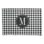 mit Monogramm Hahnentrittmuster Kissenbezug (Vorderseite)