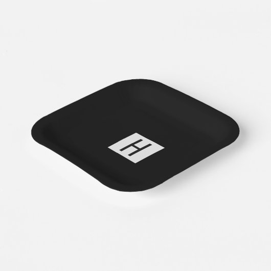 Mit Monogramm Halloween-Halloween Pappteller (Gewinkelt)