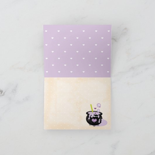 Mit Monogramm Halloween Hexe Cauldron Danke (Innenseite)