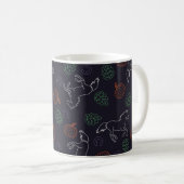 Mit Monogramm Halloween-Muster Kaffeetasse (VorderseiteRechts)