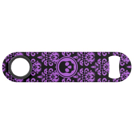 Mit Monogramm Halloween-Schädel Speedflaschenöffner (Vorderseite (Horizontal))