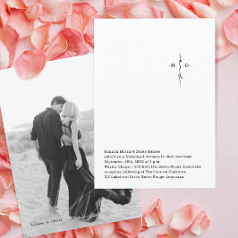 Mit Monogramm Hand Letter Chic Cross-Hochzeit Einladung