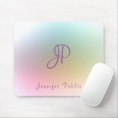 Mit Monogramm handgeschriebene Skriptfarbvorlage Mousepad (Mit Mouse)