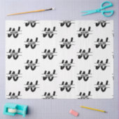 Mit Monogramm handgeschriebener Schwarz-Weiß-Name Seidenpapier (Basteln)