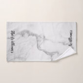 Mit Monogramm Handmarmorierungtuch Handtuch (Handtuch)