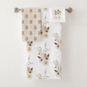 Mit Monogramm Handtuch Set für Wasserfarben