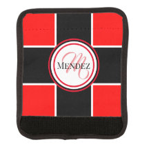 Mit Monogramm Handwrap in Rot und Gepäck