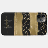 Mit Monogramm Handy-Fall Black Gold Case-Mate iPhone Hülle (Rückseite (Horizontal))