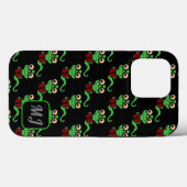 Mit Monogramm Happy Bookworm Black Case-Mate iPhone Hülle (Rückseite (Horizontal))