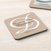 Mit Monogramm harte Untersetzer aus Kunststoff (Linke Seite)