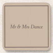 Mit Monogramm harter Untersetzer (Vorderseite)