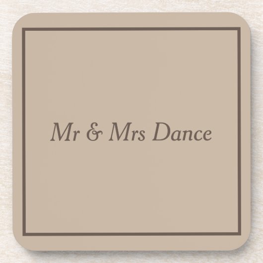 Mit Monogramm harter Untersetzer (Vorderseite)