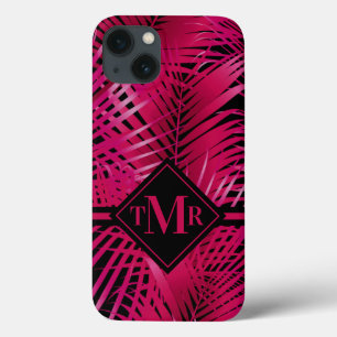 Mit Monogramm, heiß rosa Palm Case-Mate iPhone Hülle