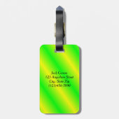 Mit Monogramm, heller Gepäckanhänger (Rückseite vertikal)