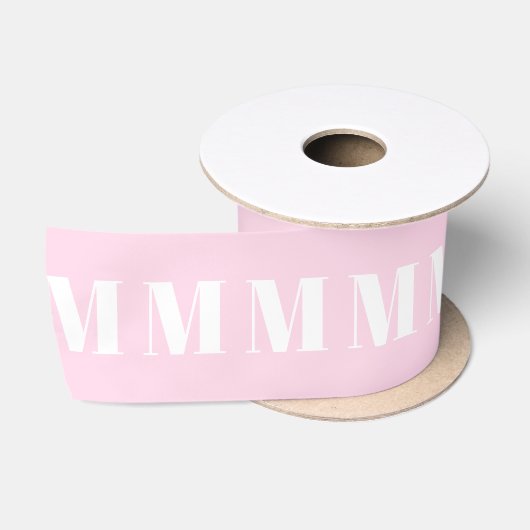 Mit Monogramm hellrosa benutzerdefinierte Anfangsn Satinband (Spule)