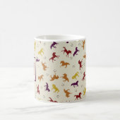 Mit Monogramm Herbst-Herbstlaub Pferdemuster Kaffeetasse (Mittel)