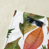 Mit Monogramm Herbstbelästigung Blauer Orangenfall Strandtuch (Beispiel)