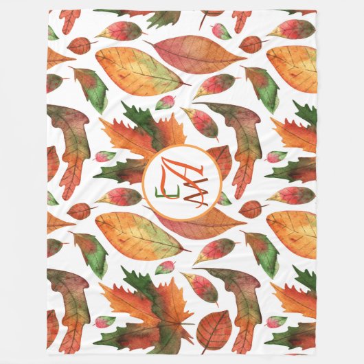 Mit Monogramm Herbstbelästigung Orange Green Decke (Vorderseite)