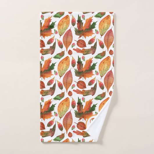 Mit Monogramm Herbstbelästigung Orange Green Decke Badhandtuch Set (Handtuch)