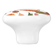 Mit Monogramm Herbstbelästigung Orange Green Decke Keramikknauf (Seitenansicht)