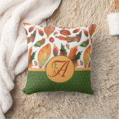 Mit Monogramm Herbstbelästigung Orange Green Decke Kissen (Decke)