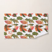 Mit Monogramm Herbstlaub Herbstdekor Orange Green Badhandtuch Set (Handtuch)