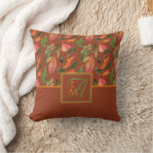 Mit Monogramm Herbstlaub Herbstfarbendekor Kissen (Decke)