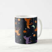 Mit Monogramm Herbstnachtmuster Kaffeetasse (VorderseiteRechts)