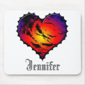 Mit Monogramm Herz mousepad (Vorne)