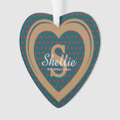 Mit Monogramm Herz Personalisierte Weihnachtsfeier Ornament (Vorderseite)
