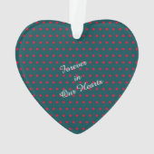 Mit Monogramm Herz Personalisierte Weihnachtsfeier Ornament (Rückseite)