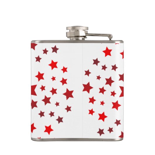 Mit Monogramm Herz und Sterne Flachmann (Rückseite)