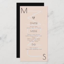 Mit Monogramm Herzenszeitskarte