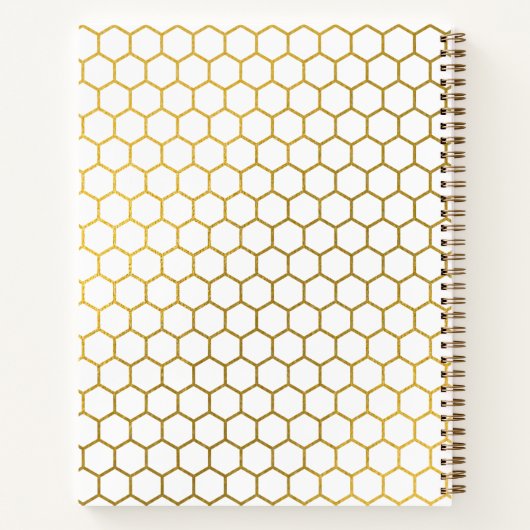 Mit Monogramm Hexagon-Muster Notizblock (Rückseite)