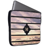 Mit Monogramm Himmelsszene Laptopschutzhülle (Vorne Rechts)