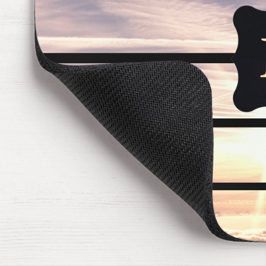 Mit Monogramm Himmelsszene Mousepad (Ecke)