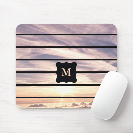 Mit Monogramm Himmelsszene Mousepad (Mit Mouse)