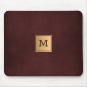 Mit Monogramm Hintergrund Mousepad (Vorne)
