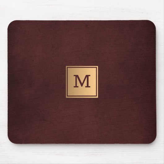 Mit Monogramm Hintergrund Mousepad (Vorne)