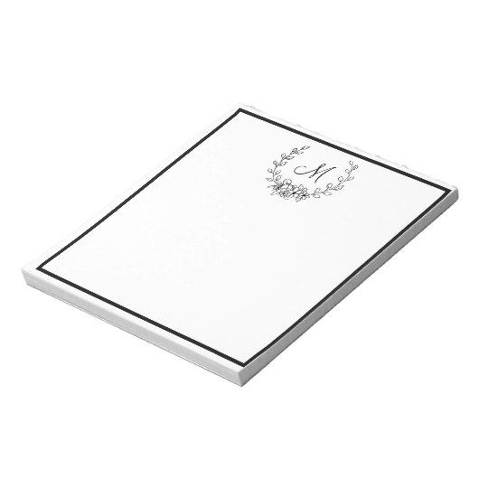 Mit Monogramm Hinweis Notizblock (Rotiert)