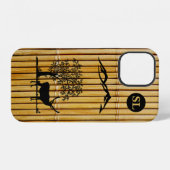 Mit Monogramm Hirsche Silhouette Apple iPhone 12 F Hülle (Rückseite (Horizontal))