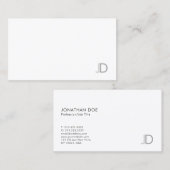Mit Monogramm, hoch entwickeltes, modernes Design  Visitenkarte (Vorne/Hinten)