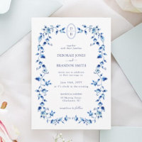 Mit Monogramm Hochzeit Blue & White Delft