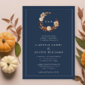 Mit Monogramm Hochzeit der Marine Einladung