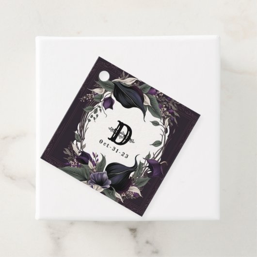 mit Monogramm Hochzeit Geschenkanhänger (Beispiel)